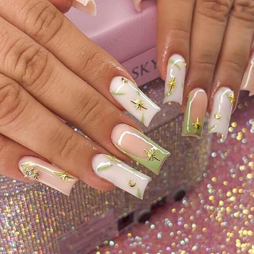 MAYCREATE® 850PCS Star Nail Charms Set for Acrylic Nails 3D Gold Silver Metallic Studs Rhinestones Y2K Women Manicure Salon MAYCREATE® 850PCS Star Nail Charms Set for Acrylic Nails 3D Gold Silver Metallic Studs Rhinestones Y2K Women Manicure Salon